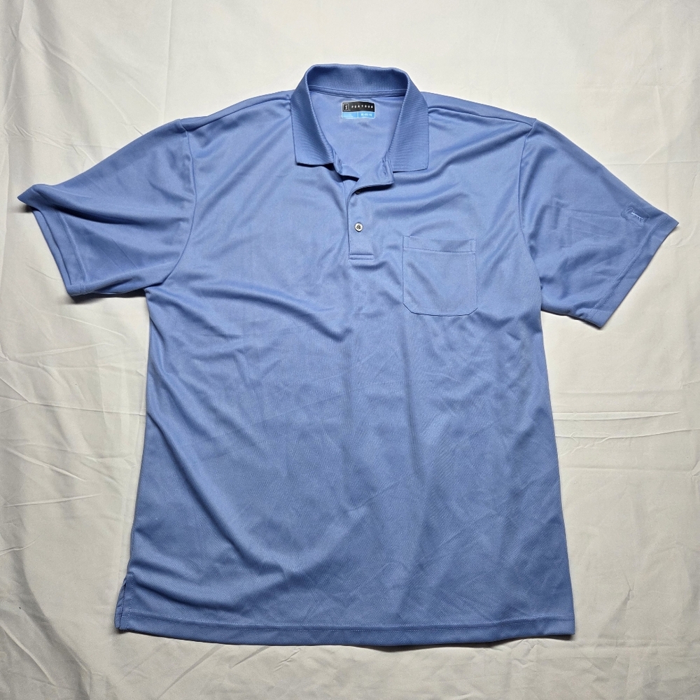 PGA Tour Light Blue Polo Shirt XL Golfer